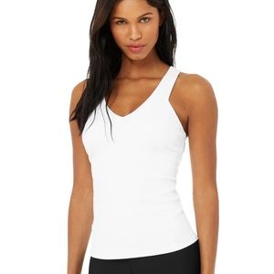 ALO Yoga Elevate White Workout Tank Top